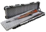  rifle case holds two weapons and comes with wheels