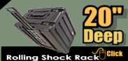 20" deep rolling shock rack cases