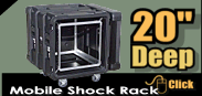 20" deep mobile shock rack cases