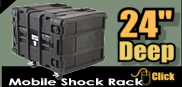 24" deep mobile shock rack cases