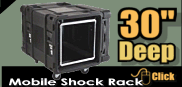 30" deep mobile shock rack cases